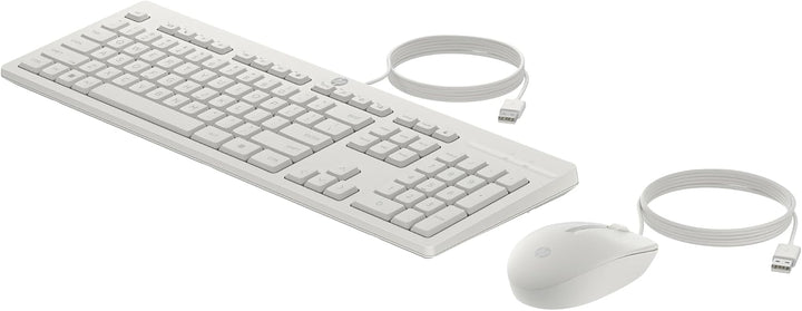 HP 225 - Tastatur-und-Maus-Set - 100% - Full Size - USB - QWERTZ - Deutsch - Cashmere White