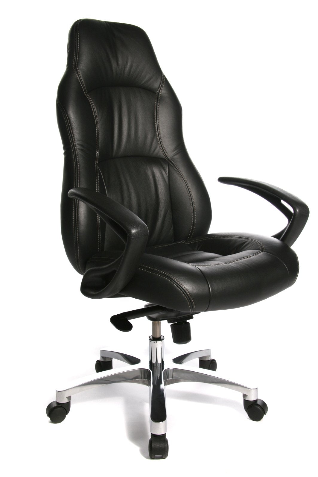 Topstar RS90F AD0 RS1 Komfort Chefsessel, Bezug Leder, schwarz, 123 x 65 x 50, Schwarz