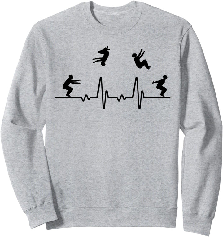 Herzschlag Parkour Freerunning Lustig Sweatshirt