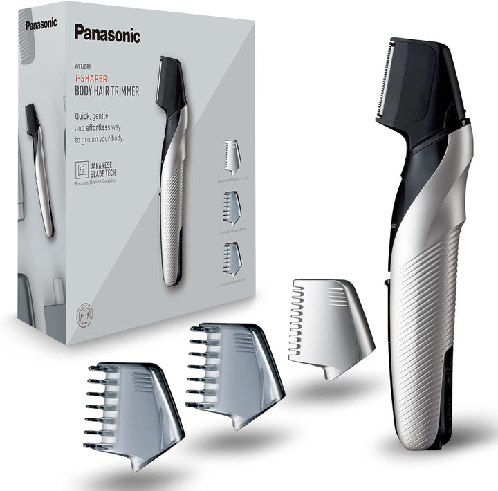 Panasonic Body-Trimmer ER-GK60 mit 3 Aufsätzen, Elektro-Rasierer für Herren, hautschonende Nass- und