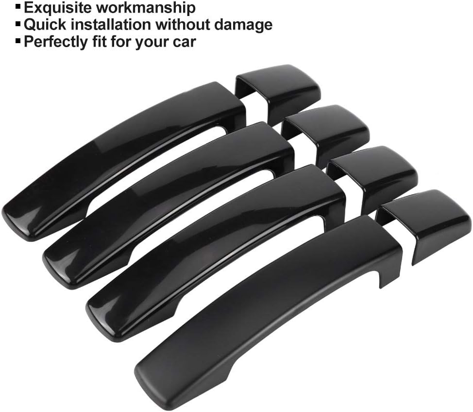KSTE 4pcs Auto Glänzend schwarz aussen Tuergriffabdeckung for Range Rover Sport Discovery 3 Freeland