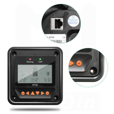 EPEVER® MT50 Remote Meter, LCD-Display Remote Meter für Solarladeregler für Tracer-AN-Serie, Tracer-