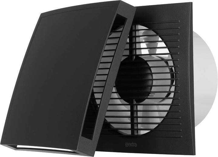 LIRAST Ø 150mm Anthrazit Badlüfter - Ventilator/Lüfter für Effiziente Belüftung im Bad Kuche WC, Ø 1