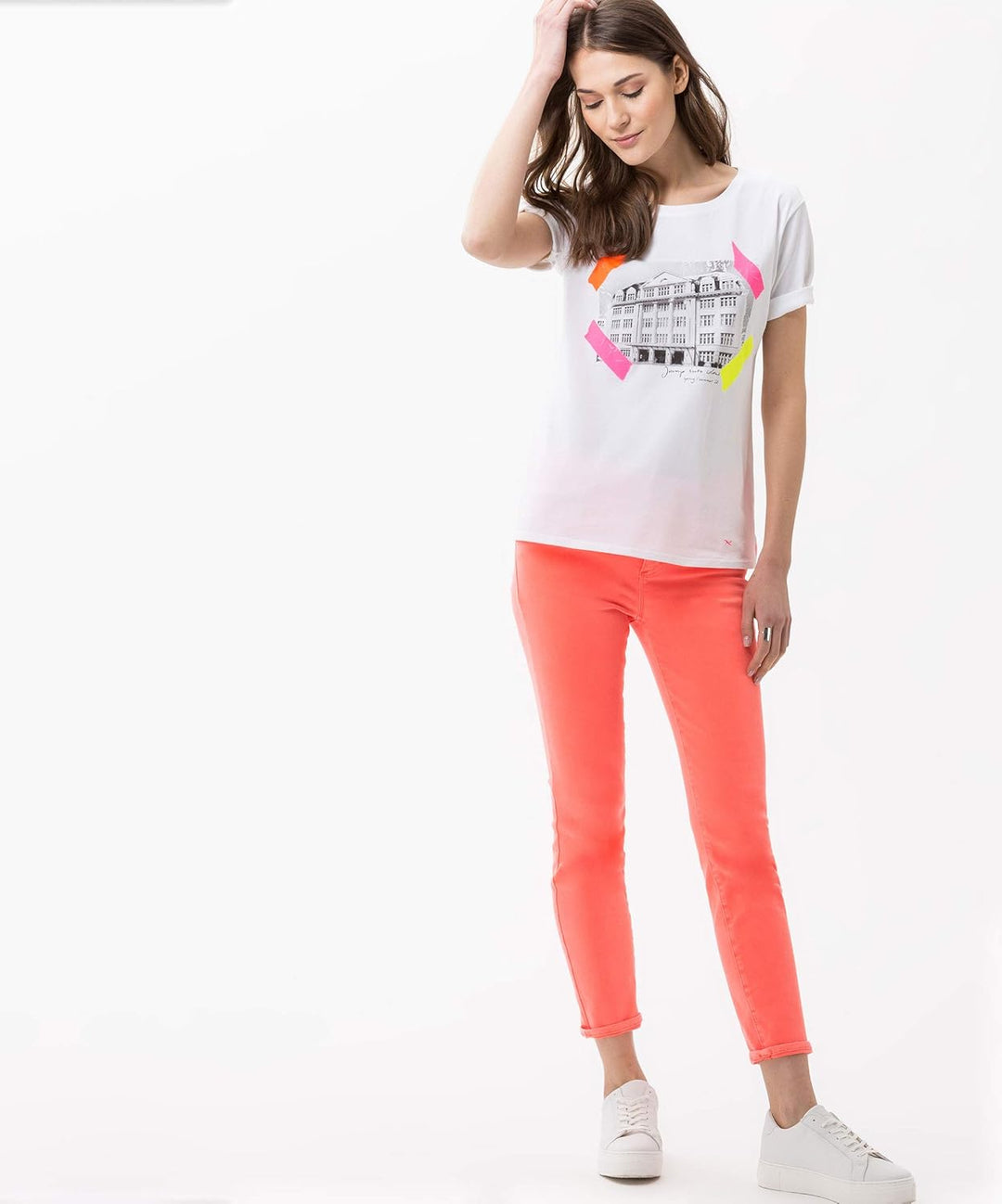 BRAX Damen Style CIRA Cotton Print T-Shirt