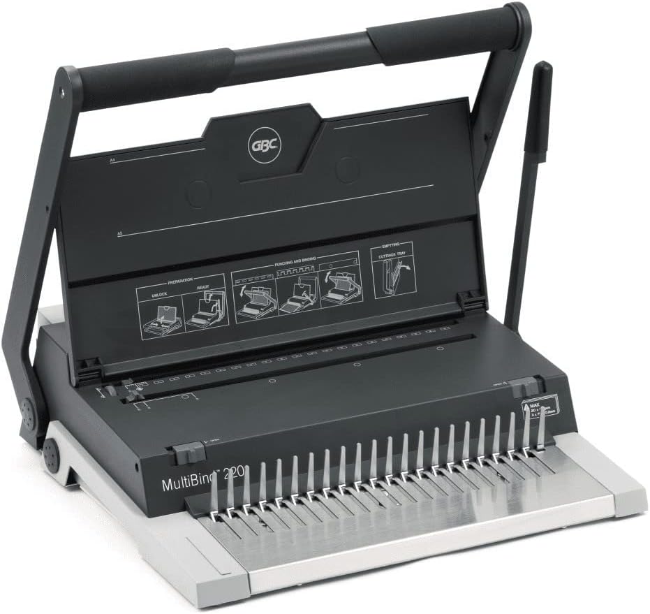 GBC MultiBind 220 Kombi-Bindemaschine (Stanzkapazität: 20 Blatt (80 g/m²), Bindekapazität: 450 Blatt
