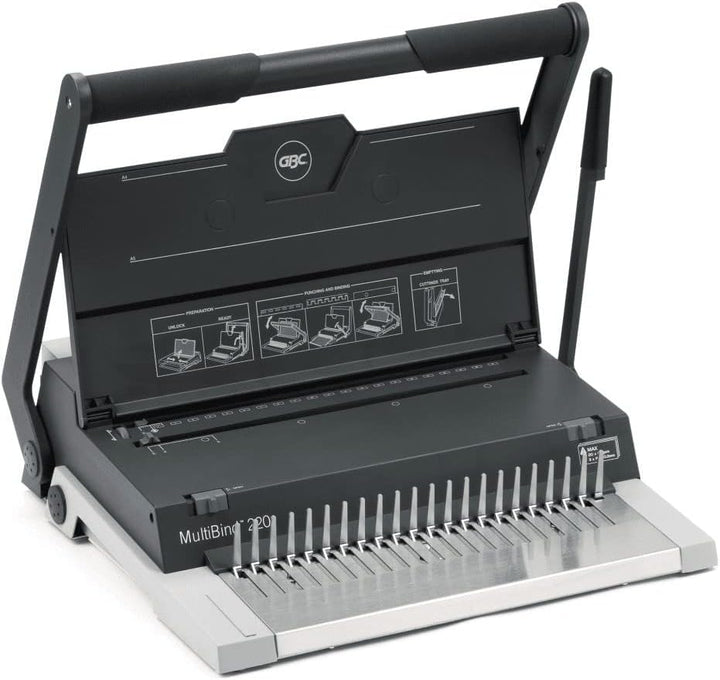 GBC MultiBind 220 Kombi-Bindemaschine (Stanzkapazität: 20 Blatt (80 g/m²), Bindekapazität: 450 Blatt