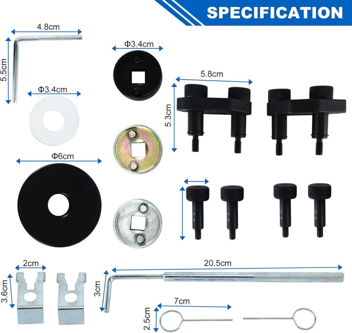 FreeTec Motor Nockenwelle Locking Ausrichtung Timing Tool Kit Kompatibel mit VW Skoda VAG 1.8 2.0 TF