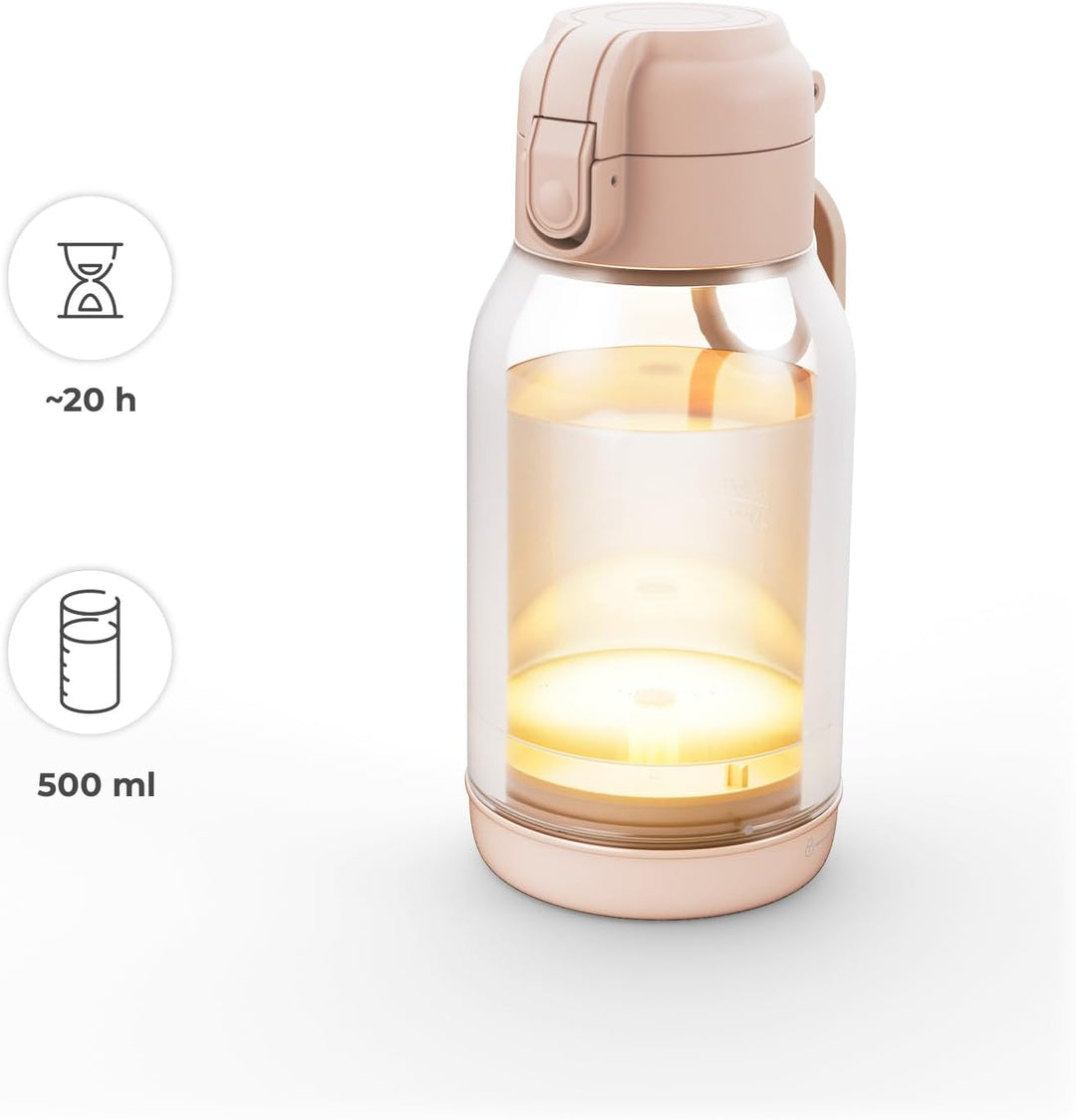 Kinderkraft GAJA Mobiler Flaschenwärmer 2-in-1 Thermoskanne 500 ml, erwärmt Milch in 120 Sekunden, 5