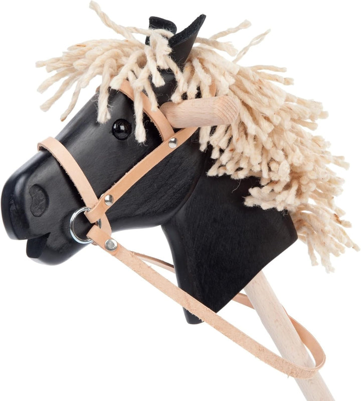 Steckenpferd RAPPE | Stockpferd, Stabpferd, Holzpferd, schwarzes Pferd