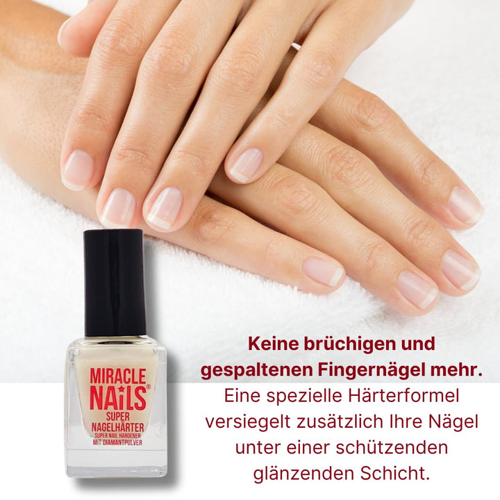 Miracle Nails Super Nagelhärter 2x 8 ml I Nagelstärker I Nagelverstärker I Nagellack I Nagelbruch I