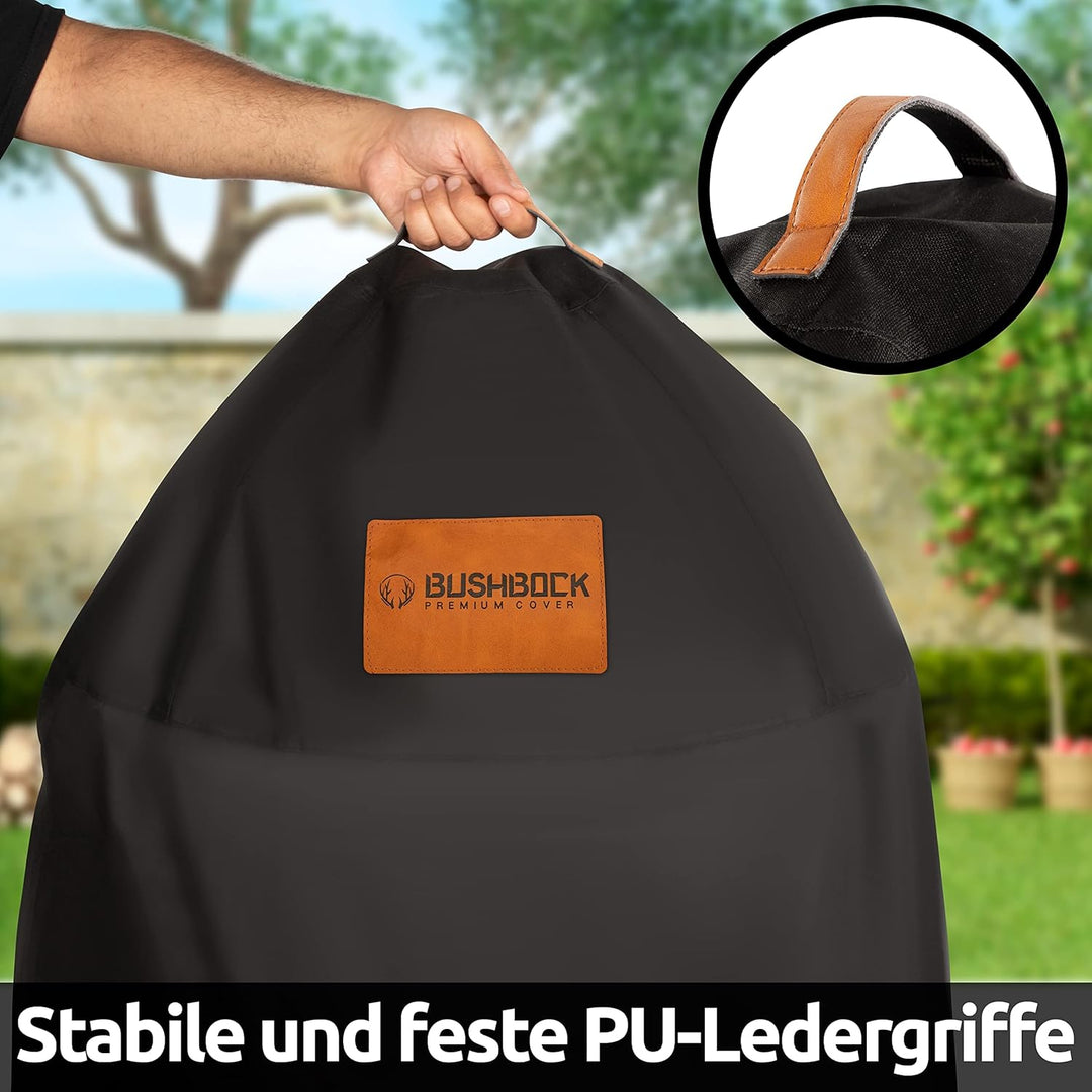 BUSHBOCK® Premium Cover Grillabdeckung für Kugelgrills mit Ø bis 62cm - u.a. für Weber 47/57cm - Abd
