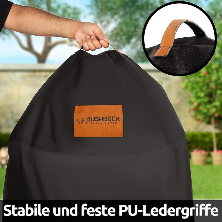 BUSHBOCK® Premium Cover Grillabdeckung für Kugelgrills mit Ø bis 62cm - u.a. für Weber 47/57cm - Abd