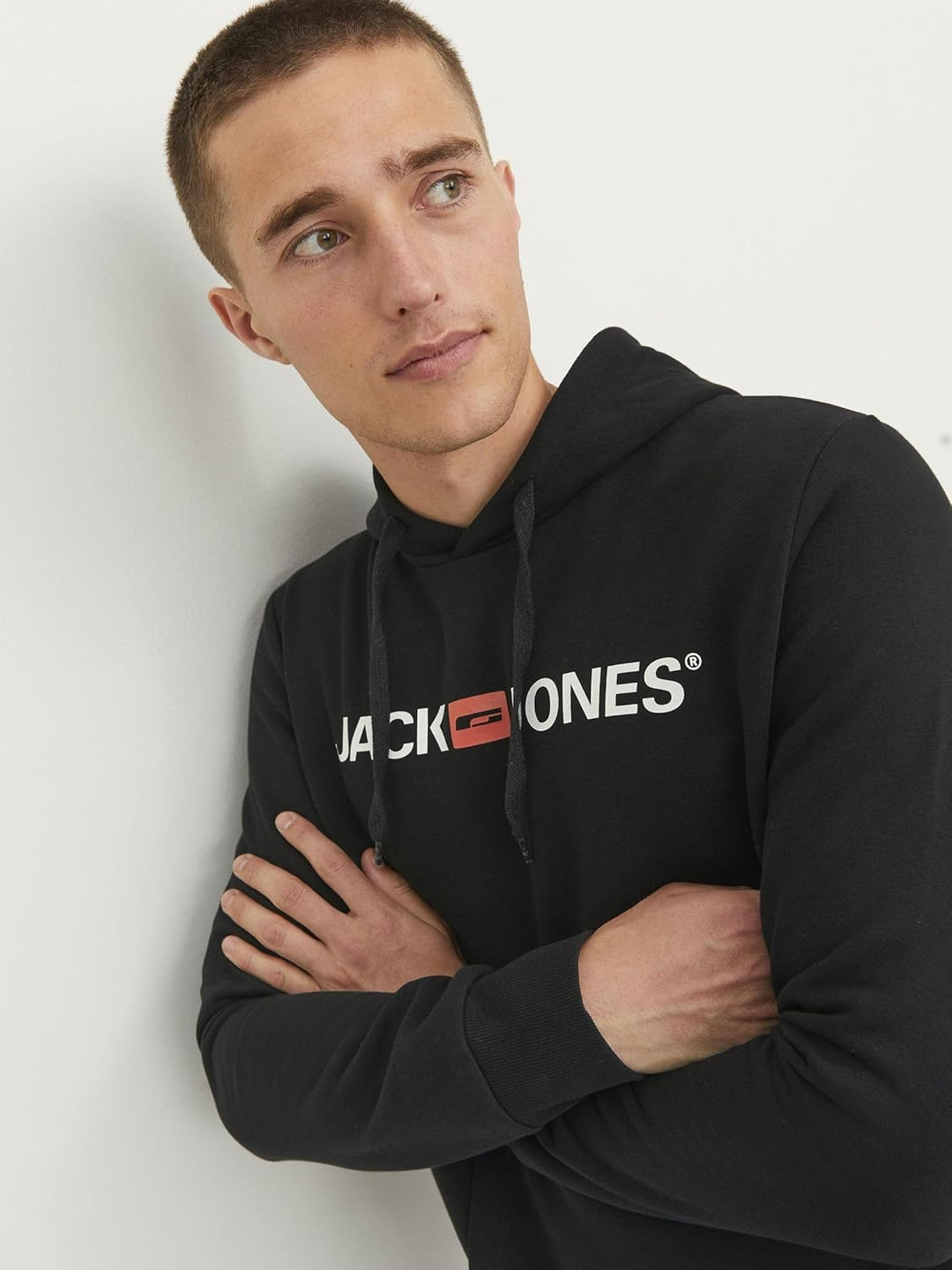 JACK & JONES Herren Hoodie Pullover mit Kapuze Sweatshirt Kapuzenpullover für Männer aus Baumwolle m