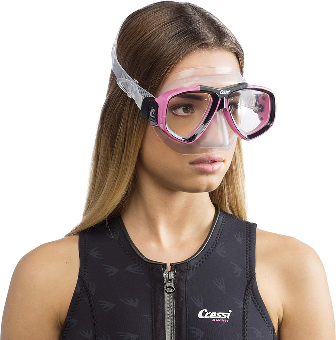 Cressi Focus - Schnorchelmaske, Einstellbar Schnorchelset Erwachsene, Taucherbrille Kinder und Tauch