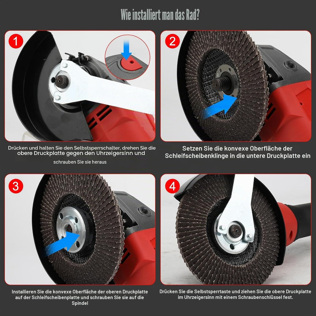 Akku-Winkelschleifer für Milwaukee 18 V Akku, 125 mm, 12000 U/min, bürstenloses Schleifwerkzeug mit