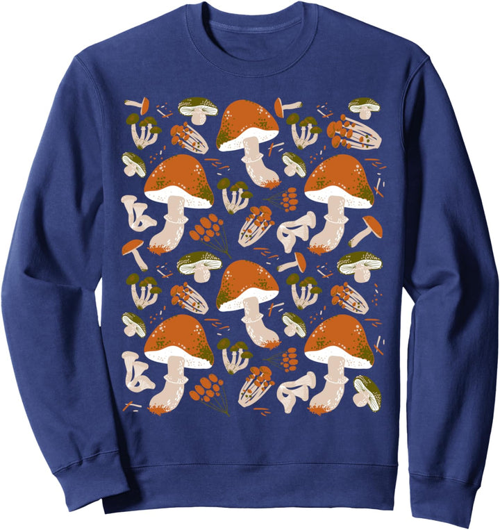 Fungi Shroom Futtersuche | Vintage Wildpilz Muster Sweatshirt
