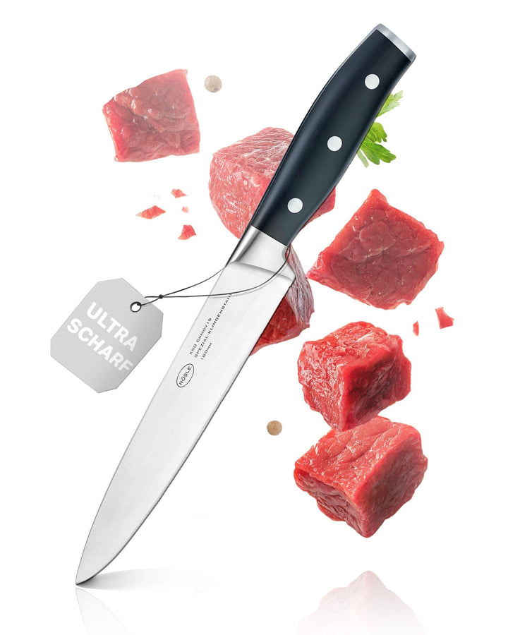 RÖSLE Fleischmesser Tradition, Hochwertiges Küchenmesser zum Schneiden aller Arten von Fleisch, Tran