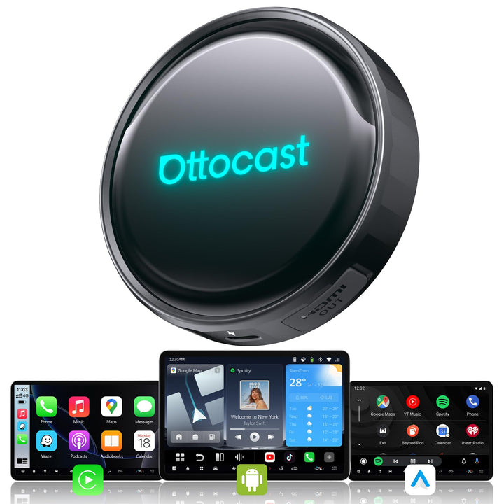 OTTOCAST P3 Pro CarPlay AI Box – Kabelloses CarPlay &amp; Android Auto | Android 13, Snapdragon, 8GB+128