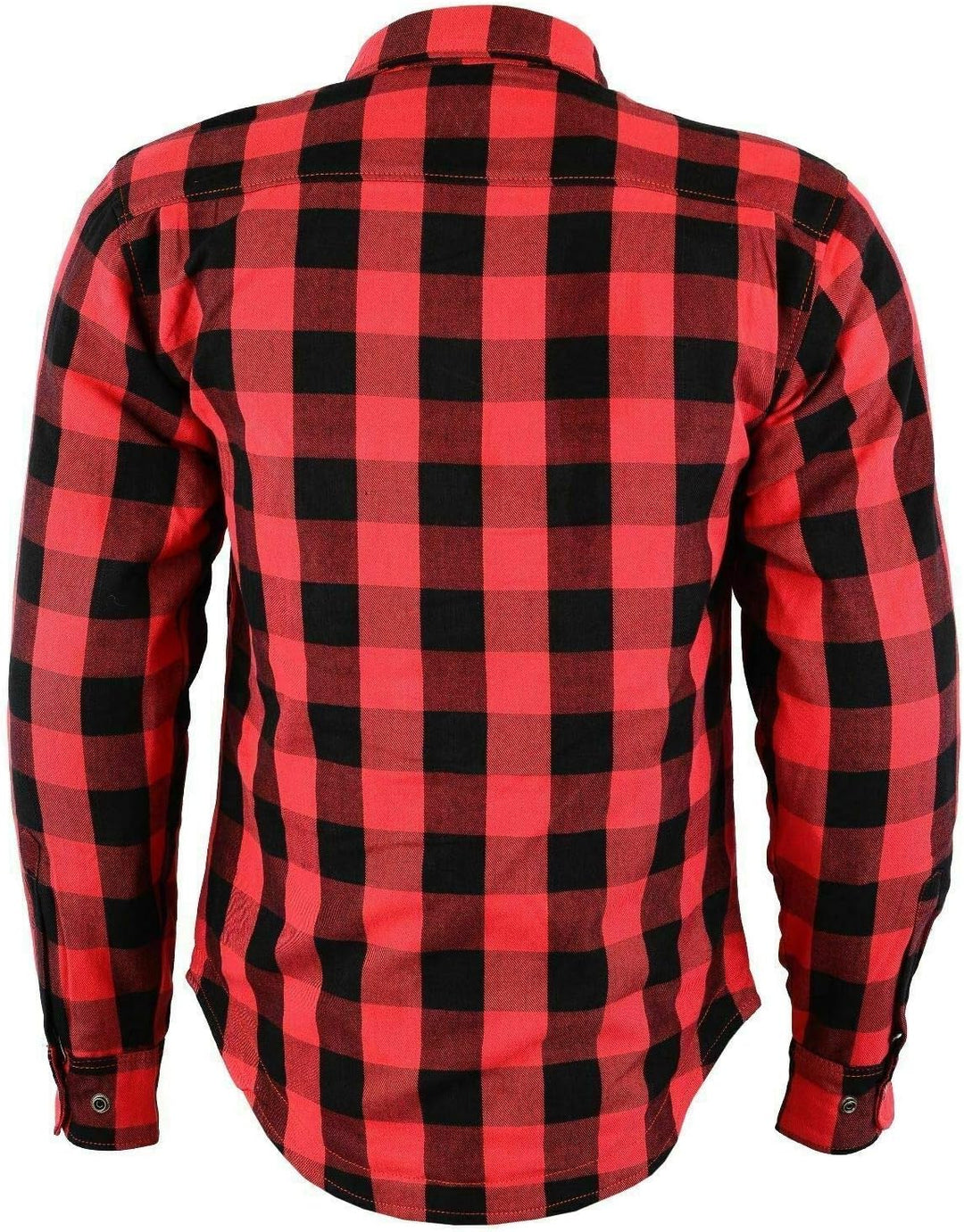 Motorrad Kevlar Aramid gefüttert Schutz Flanell Hemd, (XL, Rot/schwarz), XL Rot/Schwarz
