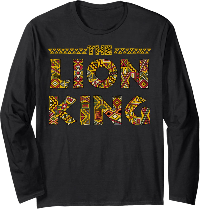 Disney The Lion King Patterned Title Logo Langarmshirt