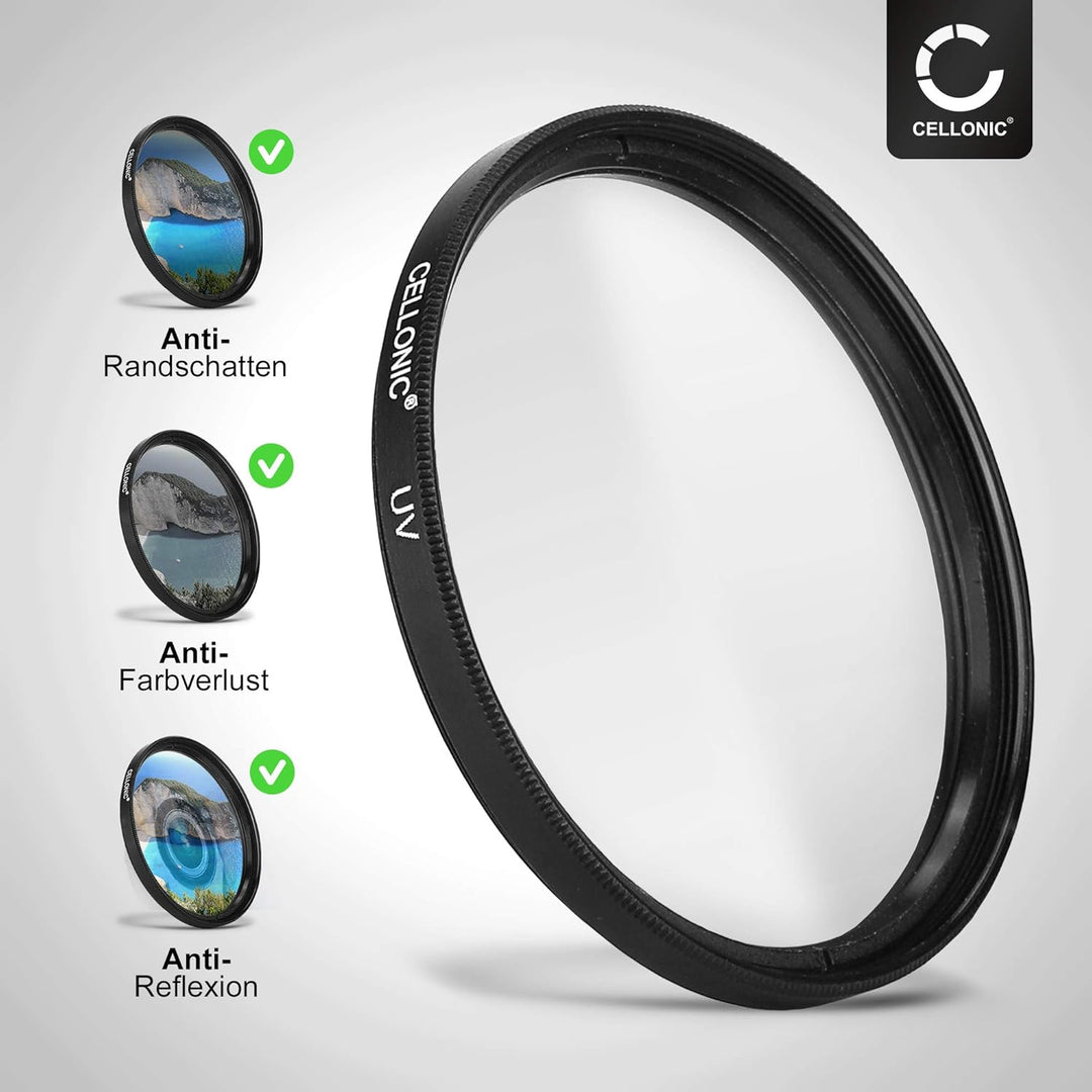 CELLONIC Ø 77mm UV Filter kompatibel mit Nikon AF-S Nikkor, DX - Schutzfilter