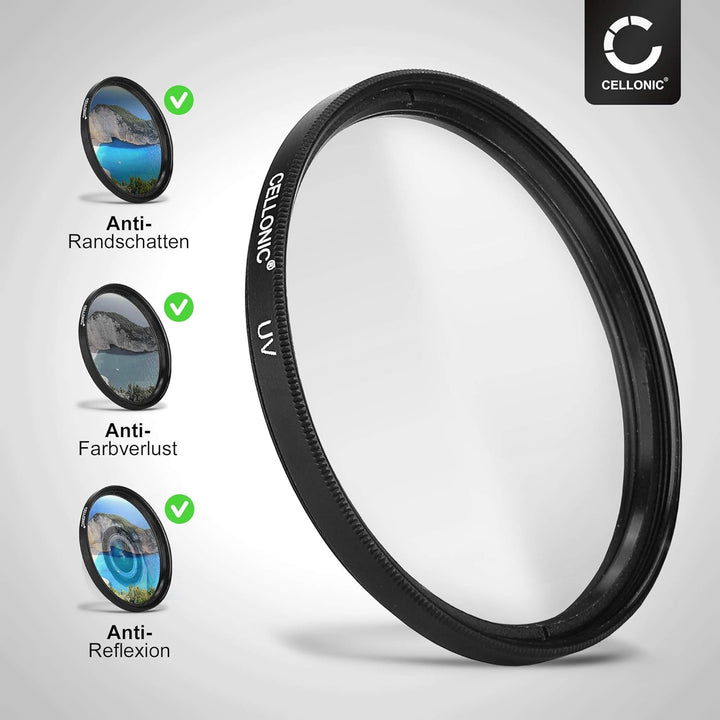 CELLONIC Ø 77mm UV Filter kompatibel mit Nikon AF-S Nikkor, DX - Schutzfilter