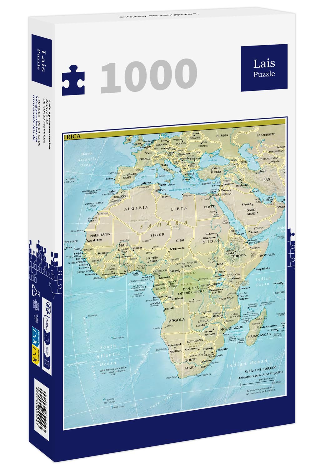 Lais Puzzle Landkarte Afrika 1000 Teile