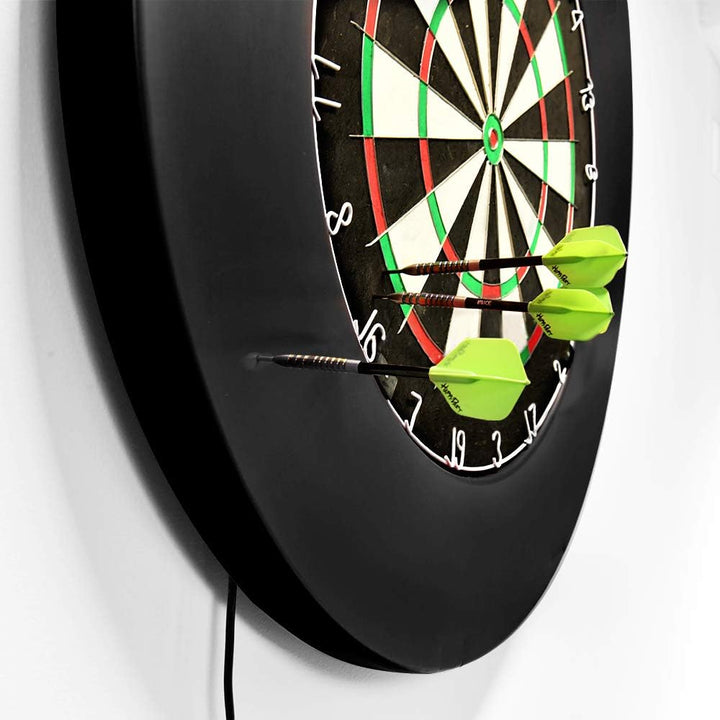 ONE80 Dart Catchring Surround Dartscheibe Schutz Dart Auffangring für 45 cm Dartscheibe Schwarz, Sch