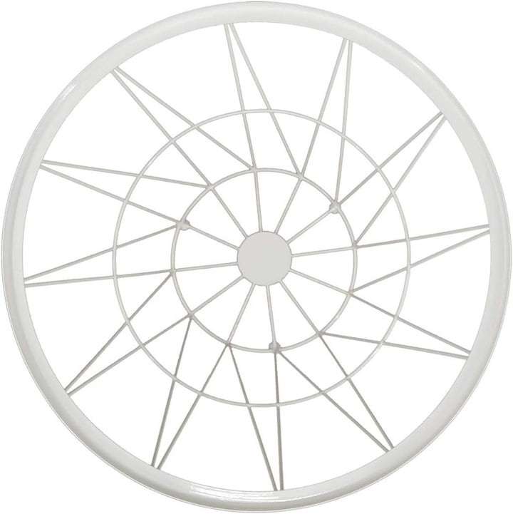 PrimoLiving Design Beistelltisch Weiss mit Deckel - Metall Drahtkorb mit Holzdeckel "Diagonal" P-840