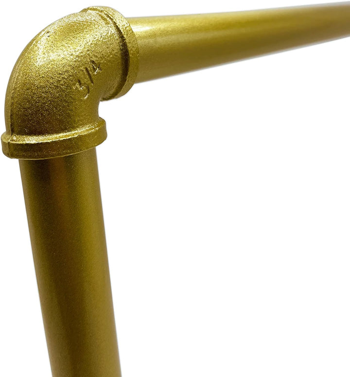 Kleiderstange Garderobe Industrie Design für Decke Gold | Breite 100 cm x Höhe 100 cm | Garderobenst
