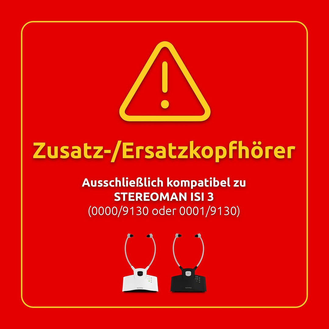 TechniSat STEREOMAN ISI 3 - Kopfhörer (Zweithörer, kabelloser Stereo-Funkkopfhörer inkl. Akku, ohne