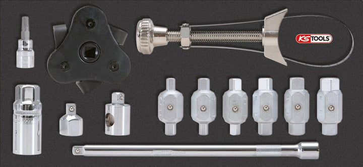 KS Tools 150.9300 Ölablassschrauben- und Ölfilter-Satz, 13-tlg.