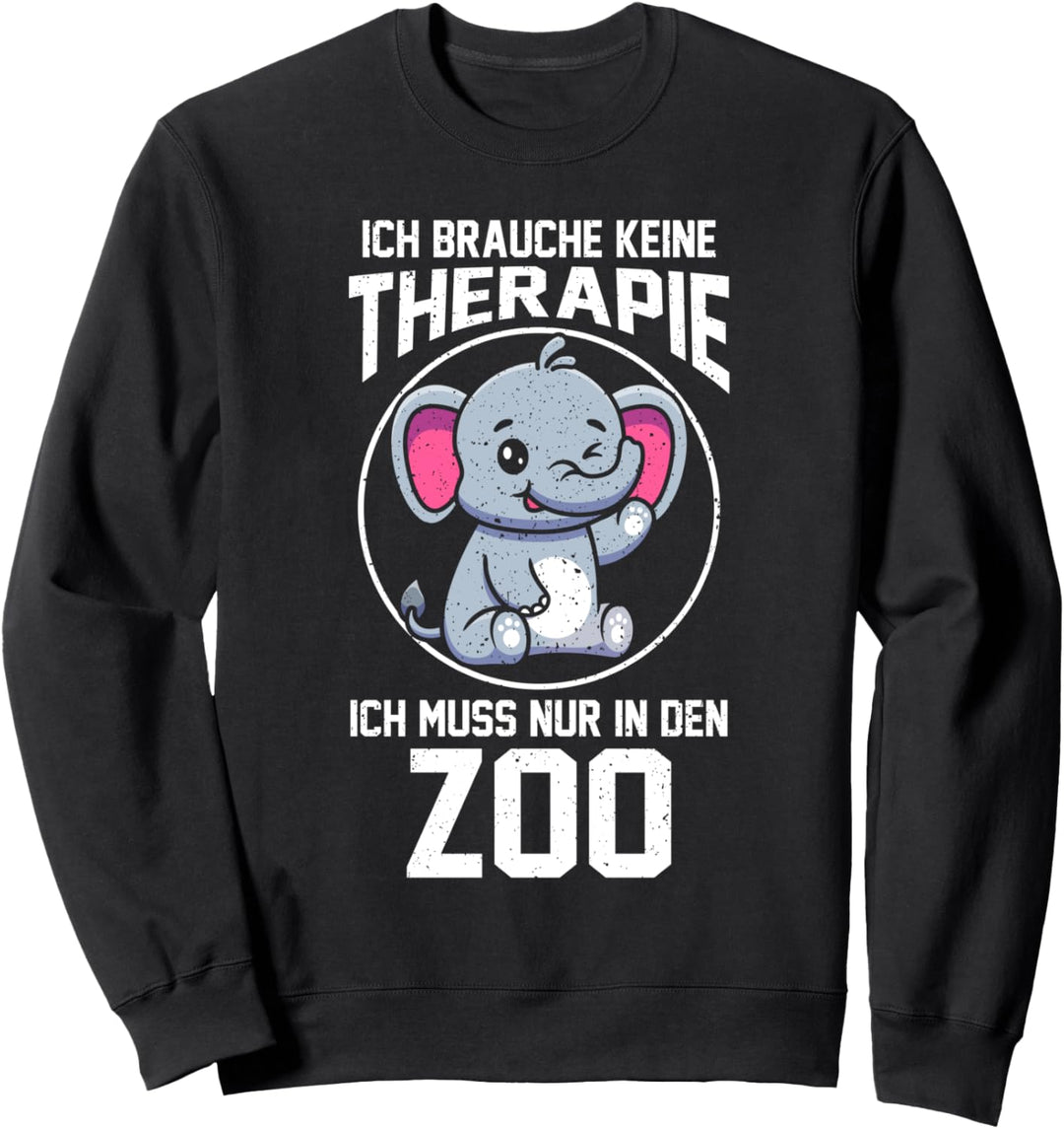 Zoo Zootier Zoobesucher Elefant Sweatshirt