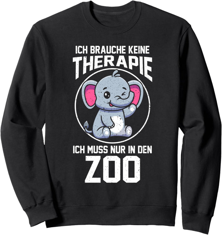 Zoo Zootier Zoobesucher Elefant Sweatshirt