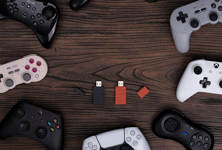 8bitdo Wireless USB Adapter 2, Bluetooth Adapter für Switch, PC, PS Classic, Android, macOS, Raspber