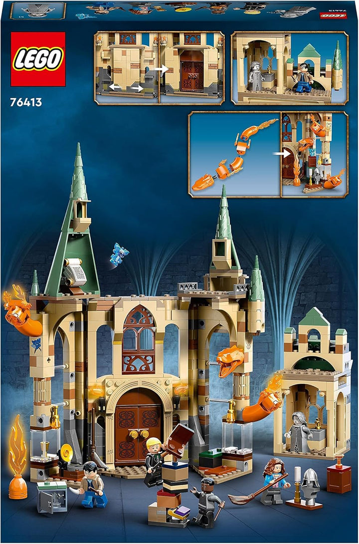 LEGO 76413 Harry Potter Hogwarts: Raum der Wünsche, Schloss-Spielzeug mit verwandlungsfähiger Feuers