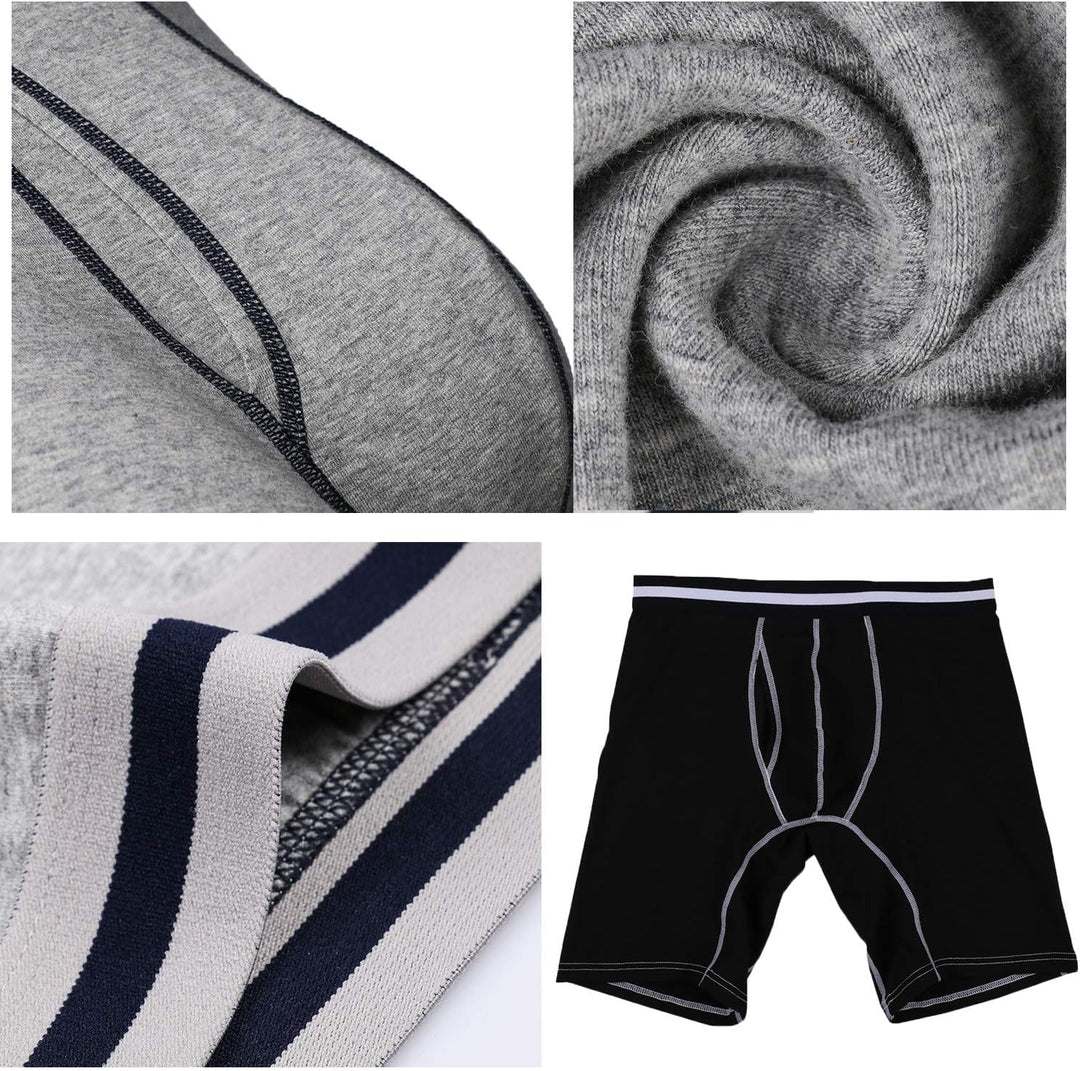 Nuofengkudu Herren Boxershort Langes Bein Sport Fitness Unterhosen Männer Unterwäsche Retroshorts Pa