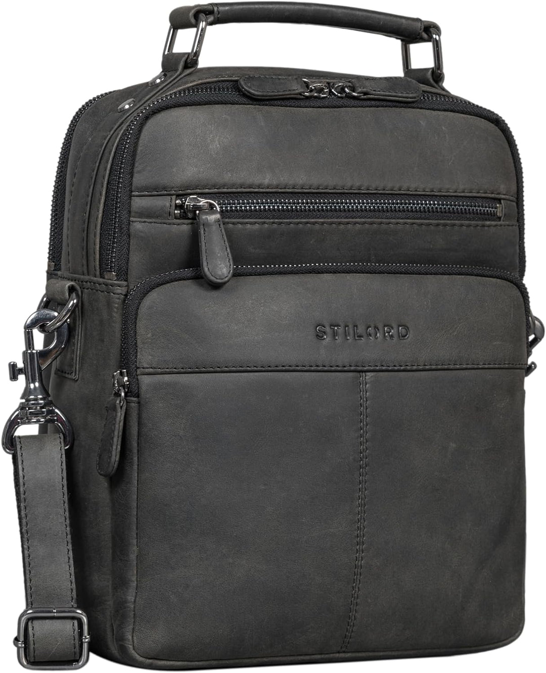 STILORD 'Joe' Modische Herrentasche zum Umhängen aus Leder Schultertasche Männer Umhängetasche Echtl