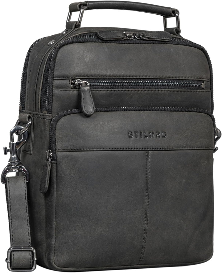 STILORD 'Joe' Modische Herrentasche zum Umhängen aus Leder Schultertasche Männer Umhängetasche Echtl