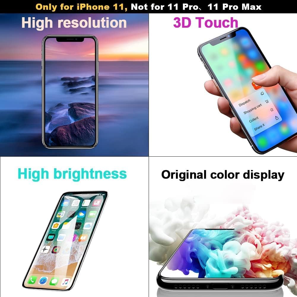 EFaith für iPhone 11 Display Ersatz Bildschirm 6.1 Zoll LCD Full HD 3D Touch Screen Digitizer Rahmen