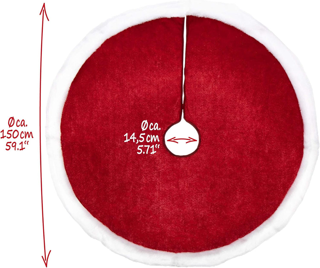 COM-FOUR® Premium Weihnachtsbaumdecke zum Schutz vor Tannennadeln - runde Christbaumdecke für den Li