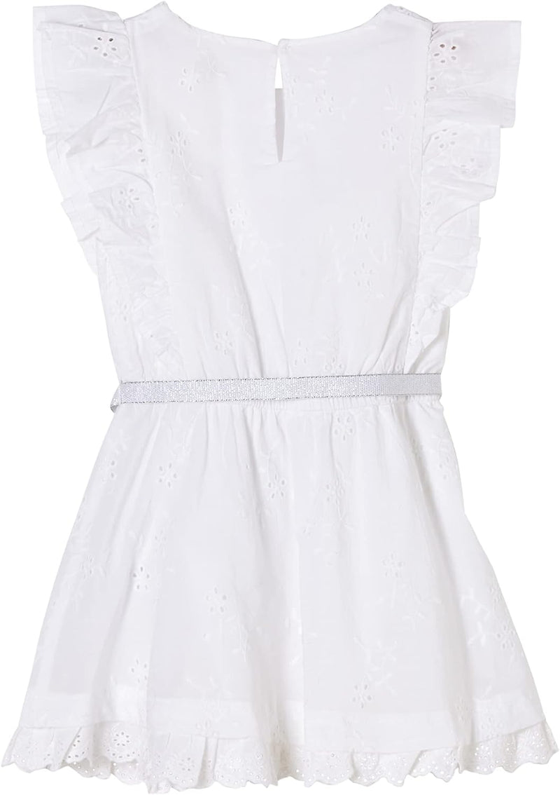 s.Oliver Junior Mädchen 403.10.103.20.200.2060408 Kinderkleid, White, 116