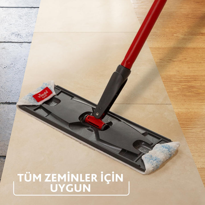 Vileda Bodenwischer Reinigungsset H2PRO Flat Mop Stiel Zweitanksystem Wischer