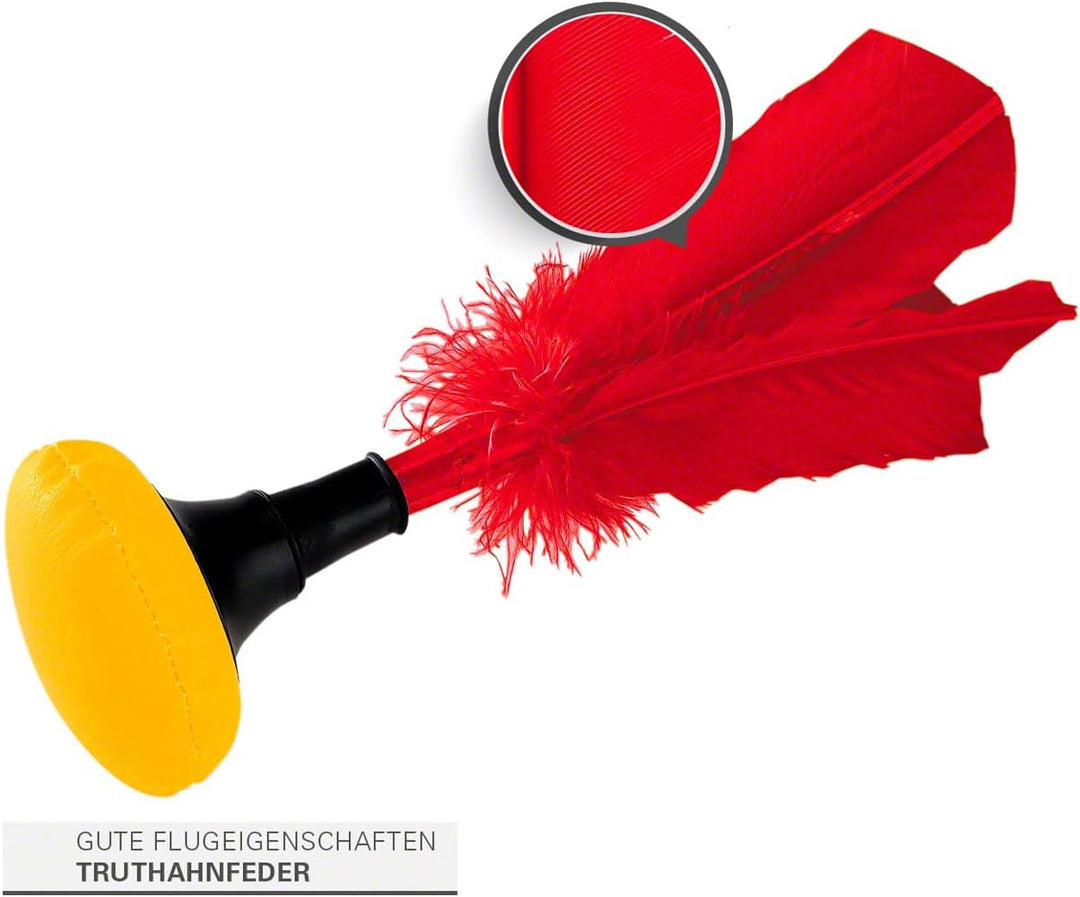Wurfspiel Indiaca Turnier, 45 g, inkl Ersatzfedergarnitur für Indiaca