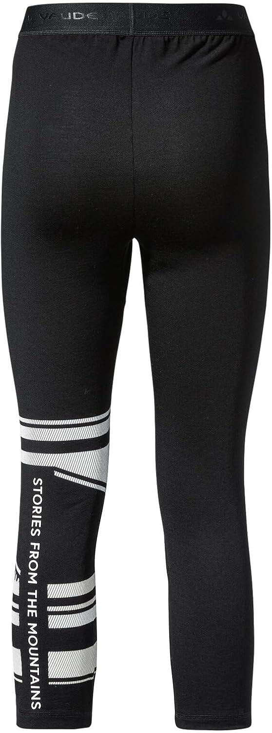 VAUDE Damen Hose Women's Monviso Wool 3/4 Tights, Schwarz