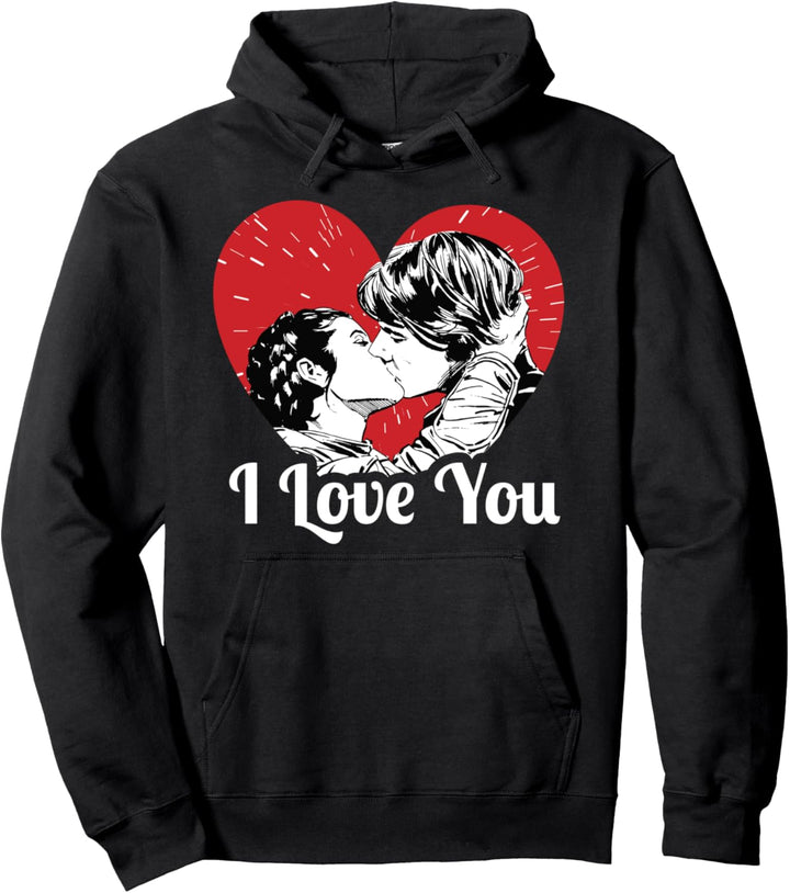 Star Wars Han & Leia I Love You Heart Poster Pullover Hoodie