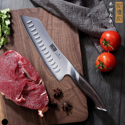 HOSHANHO Santoku Messer, Japanische Küchenmesser Kochmesser Profi Messer, AUS-10 Scharfe Messerkling