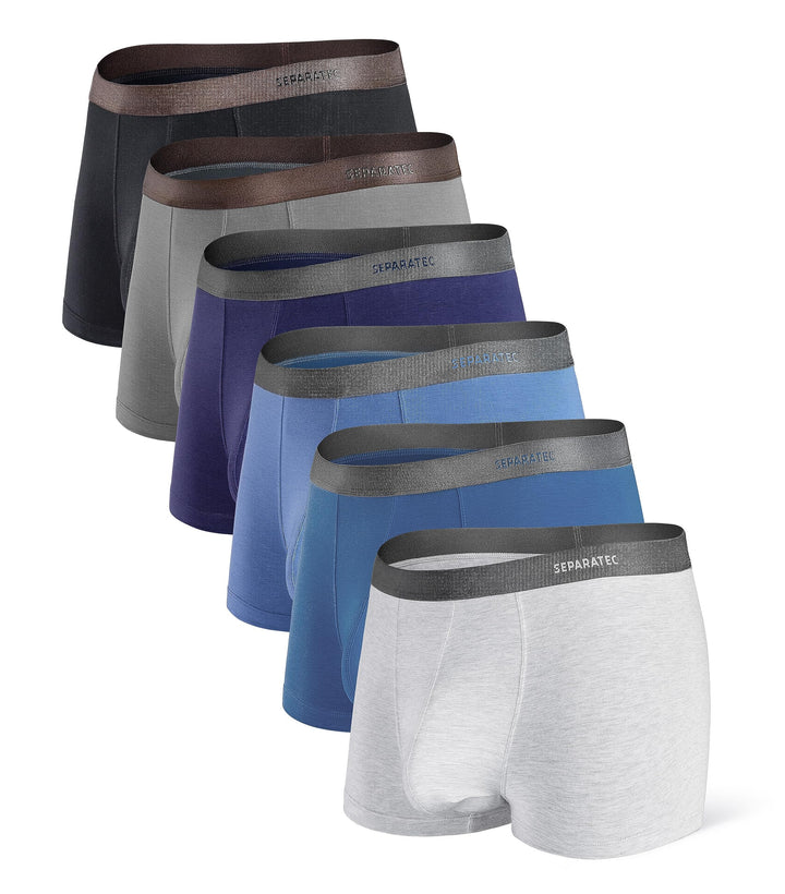 Separatec Herren Boxershorts, Herren Unterhosen aus Bambus-Viskose, atmungsaktiv und weich, Doppelbe