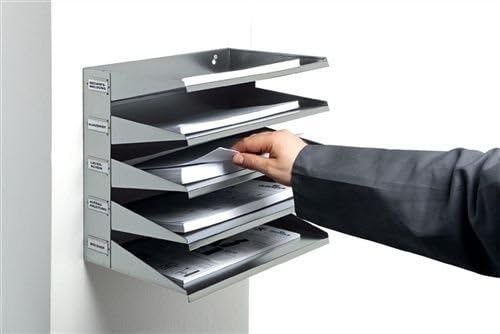 Durable Sortierreck (mit 8 Ablagefächern), für Tisch oder Wand, grau, 336110 Grau 8 Fächer, Grau 8 F