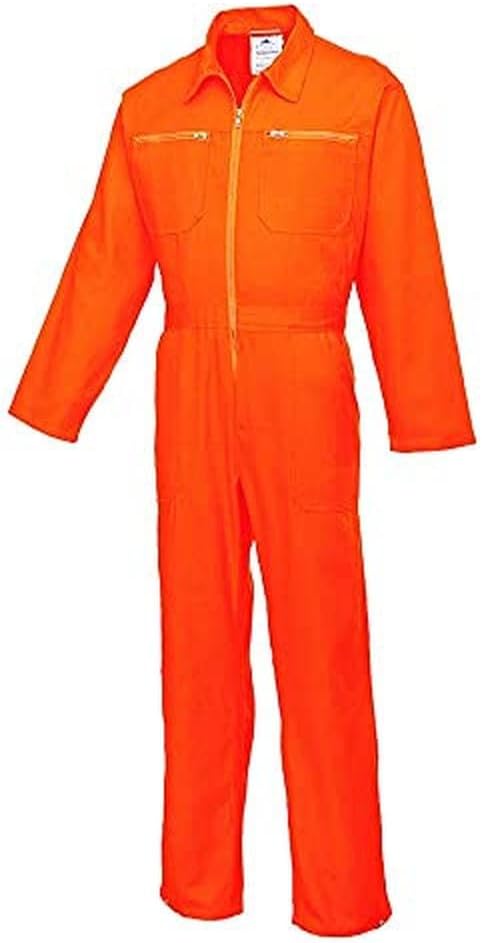 Portwest Baumwoll Overall, Grösse: XXXL, Farbe: Orange, C811ORRXXXL 3XL Orange, 3XL Orange